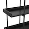 Martha Stewart Emmett 3 Shelf 35in.H Storage Display Unit Bookcase w/Oil Rubbed Brnz Metal Frame in Blk Wood Grain JN-2542B3-BK-BK-MS - alternate 2